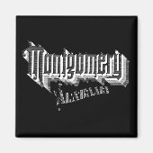 Aimant Vintage Montgomery, AL (Devant)