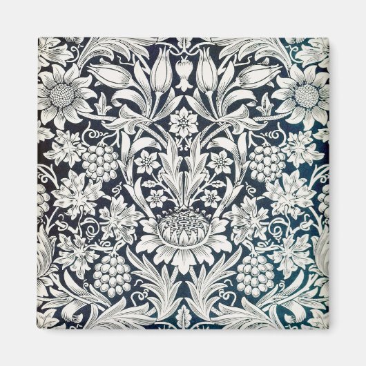 Aimant Vintage motif floral, William Morris (Devant)