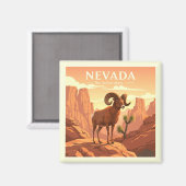 Aimant Vintage Nevada (Recto/Verso)