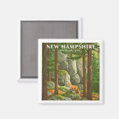 Aimant Vintage New Hampshire (Recto/Verso)