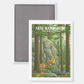 Aimant Vintage New Hampshire (Recto/Verso)