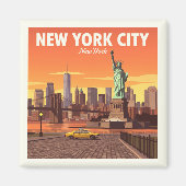 Aimant Vintage New York (Devant)