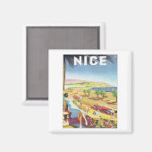 Aimant Vintage Nice France (Recto/Verso)