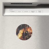 Aimant Vintage Noël, Amour et Romance Couple (In Situ (Lave-vaisselle))