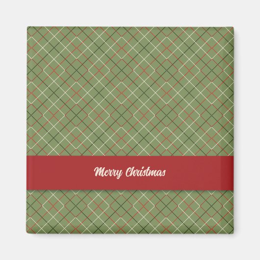 Aimant Vintage Noël Check (Devant)