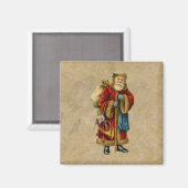 Aimant Vintage Noël Vieux Monde Père Noël (Recto/Verso)