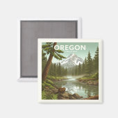 Aimant Vintage Oregon (Recto/Verso)
