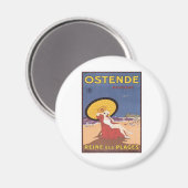 Aimant Vintage Ostende Belgique (Recto/Verso)