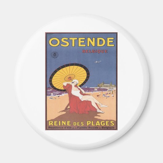 Aimant Vintage Ostende Belgique (Devant)