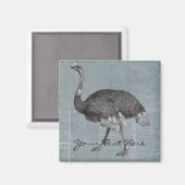 Aimant Vintage Ostrich (Recto/Verso)