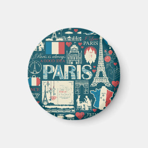 Aimant Vintage parisien : France Élégance