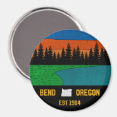 Aimant Vintage Pend Oregon Mountain Retro Souvenir (Recto/Verso)