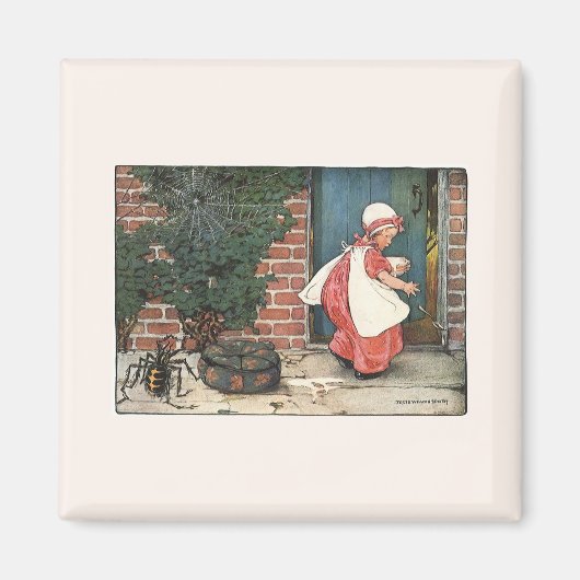 Aimant Vintage Petite Miss Muffet Spider Nurserme Rhyme (Devant)