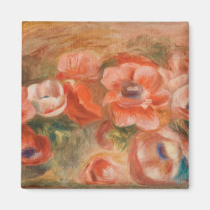 Aimant Vintage Pierre Auguste Renoir Bleu Anémones Roses