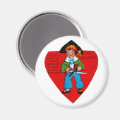 Aimant Vintage Pirate Valentine (Recto/Verso)