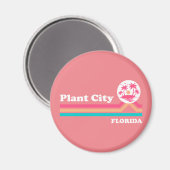 Aimant Vintage Plante ville Floride (Recto/Verso)