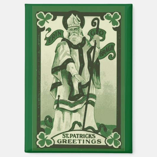 Aimant vintage pour la Saint-Patrick (Recto)