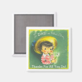 Aimant Vintage pour papa (Recto/Verso)