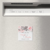 Aimant Vintage Primrose Rose Mariage (In Situ (Lave-vaisselle))