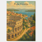 Aimant Vintage Pula Croatia Travel City View (Recto)