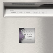 Aimant Vintage Purple Black Silver Enregistrer La Date (In Situ (Lave-vaisselle))