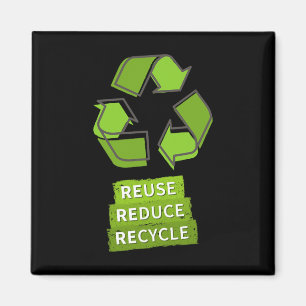 Aimant Vintage Recycle Logo Jour des terres Nature Planet