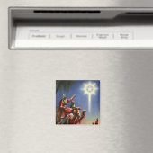 Aimant Vintage Religion, Sages avec l'étoile de Bethléem (In Situ (Lave-vaisselle))