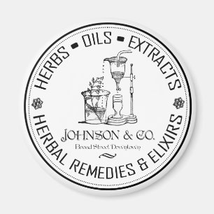 Aimant Vintage remèdes aux plantes Ferme Shabby Chic