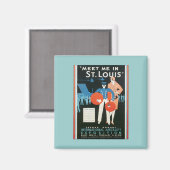 Aimant Vintage Rencontrez-Moi À St.Louis (Recto/Verso)