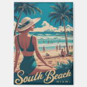 Aimant Vintage Retro Miami South Beach Art (Recto)