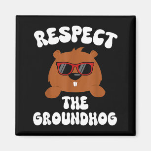 Aimant Vintage Retro Respecter La Fête De La Marmotte Drô