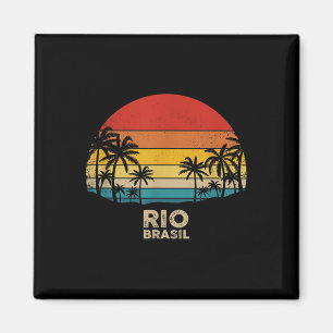 Aimant Vintage Rio De Janeiro - Brésil Beach Souvenir