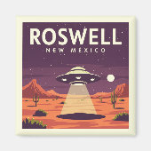 Aimant Vintage Roswell New Mexico (Devant)