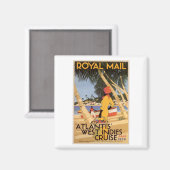 Aimant Vintage Royal Main Atlantis West Indies Croisière  (Recto/Verso)