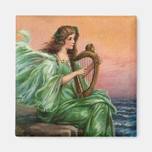 Aimant Vintage Saint Patrick. Exil d'Erin Beach (Devant)