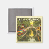 Aimant Vintage San Antonio Texas (Recto/Verso)
