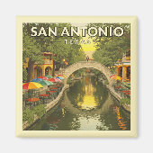 Aimant Vintage San Antonio Texas (Devant)
