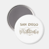Aimant Vintage San Diego (Recto/Verso)