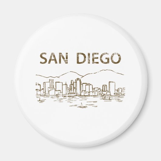 Aimant Vintage San Diego (Devant)