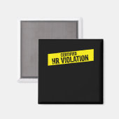 Aimant Vintage Sarcastic Retro Hr Violation Christmas Off (Recto/Verso)