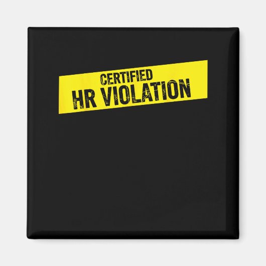 Aimant Vintage Sarcastic Retro Hr Violation Christmas Off (Devant)