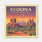 Aimant Vintage Sedona Arizona (Devant)