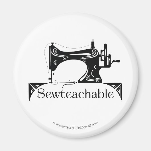 Aimant Vintage Sewing Machine, Sewteachable (Devant)