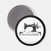 Aimant Vintage Sewing Machine, Sewteachable (Recto/Verso)