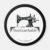 Aimant Vintage Sewing Machine, Sewteachable (Devant)
