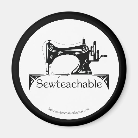Aimant Vintage Sewing Machine, Sewteachable (Devant)