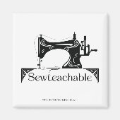 Aimant Vintage Sewing Machine, Sewteachable  (Devant)