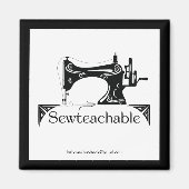 Aimant Vintage Sewing Machine, Sewteachable (Devant)