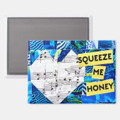 Aimant Vintage Sheet Music Heart Quilt Collage (Recto/Verso)