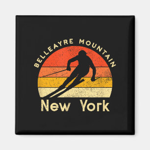 Aimant Vintage ski belleayre montagne new york montagne